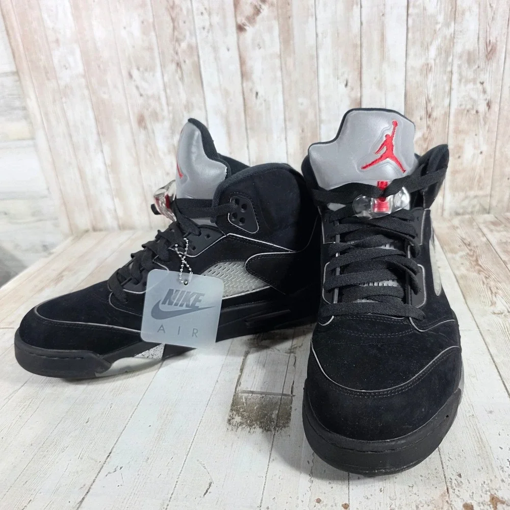 Jordan 5 Retro Metallic Black 2024 Mens High Top Sneakers HF3975-001 Size 13